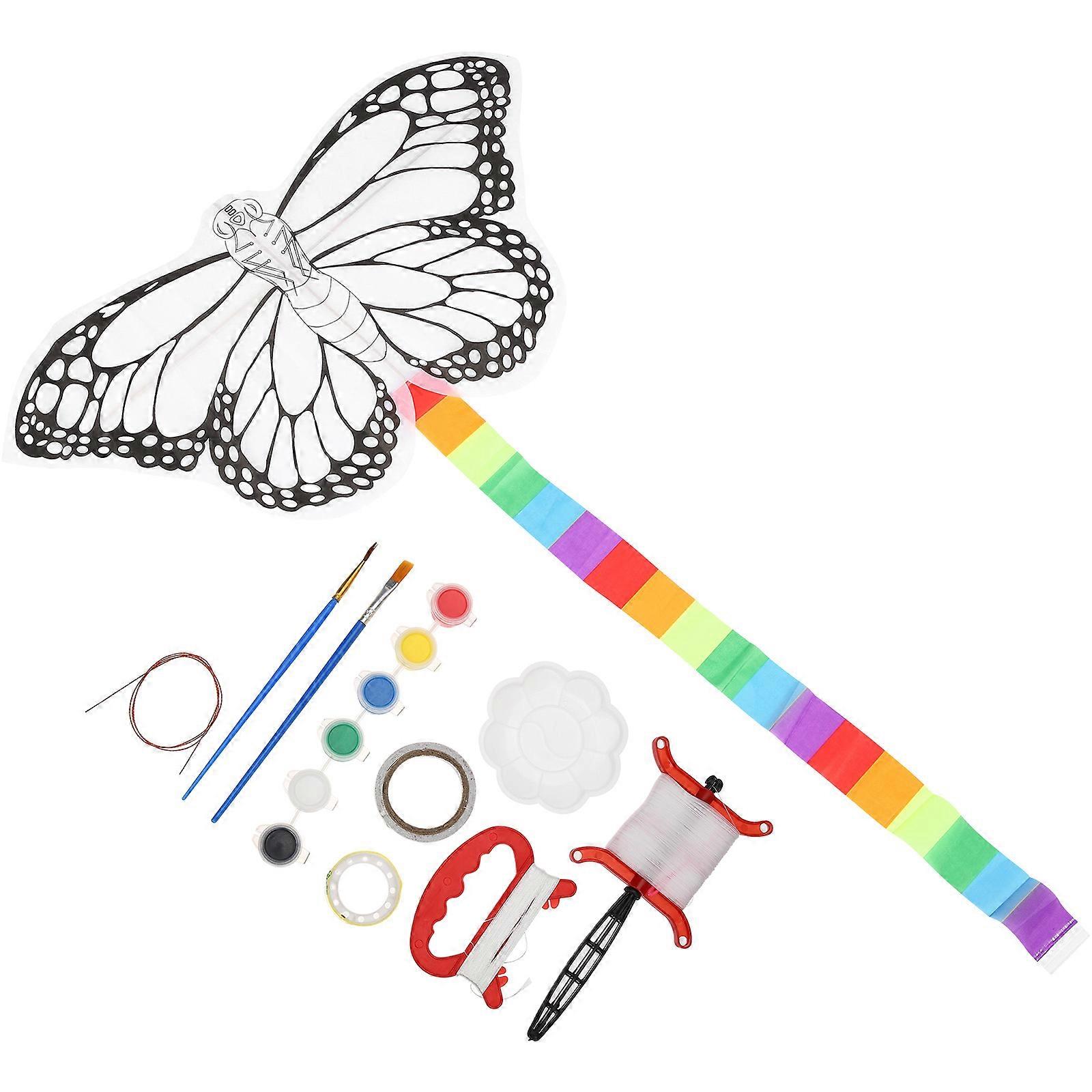 Kids DIY Butterfly Kite Materials Kit for Kite Making 1Set