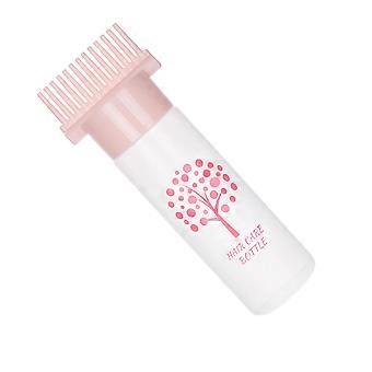 Hair Dye Applicator Bottle with Comb and Brush for Precise Root Touch Up, Pink