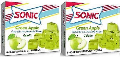 Sonic Gelatin Dessert Mix Green Apple 2 Pack