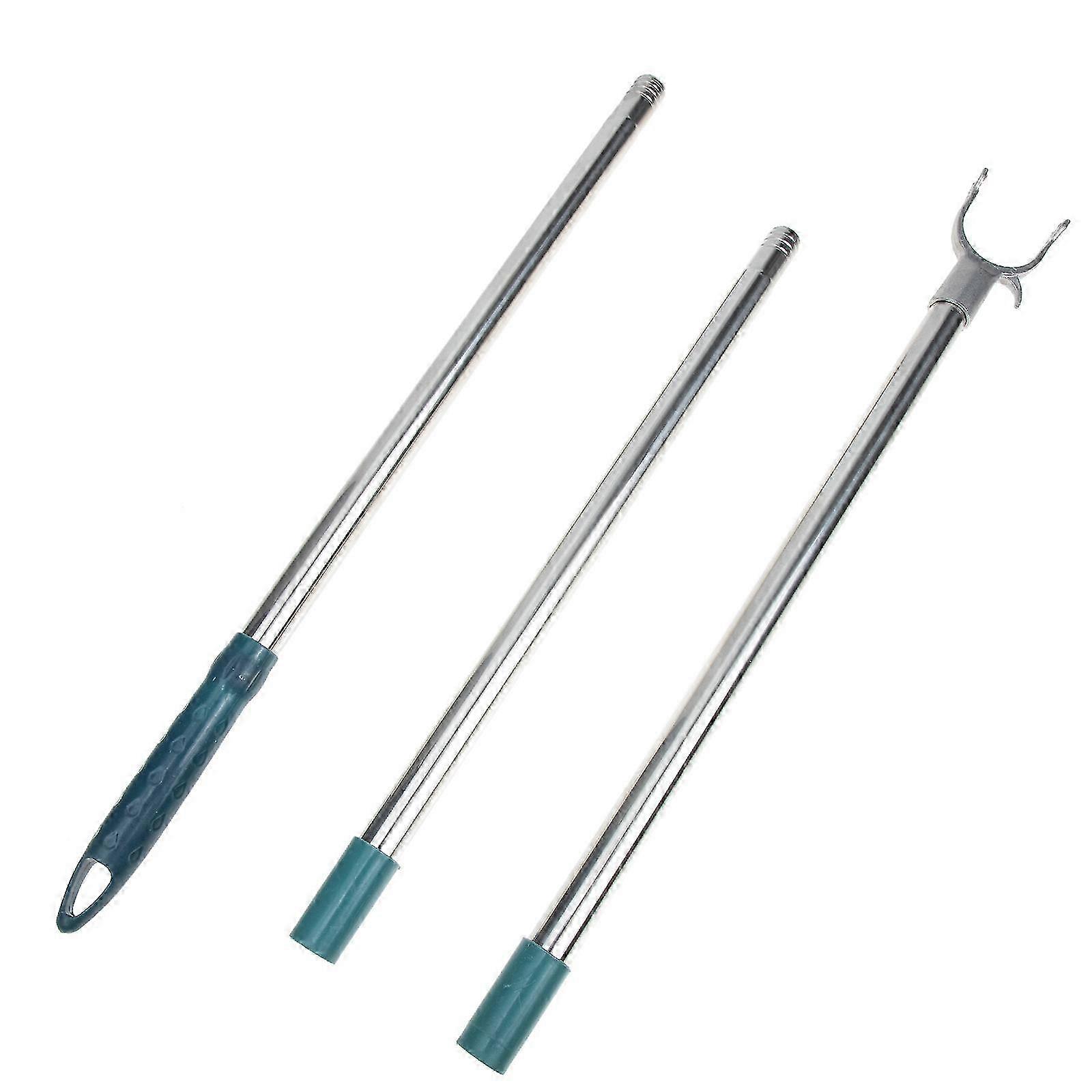 Space Saving Clothes Drying Pole for Wardrobe Dark Green 1Set