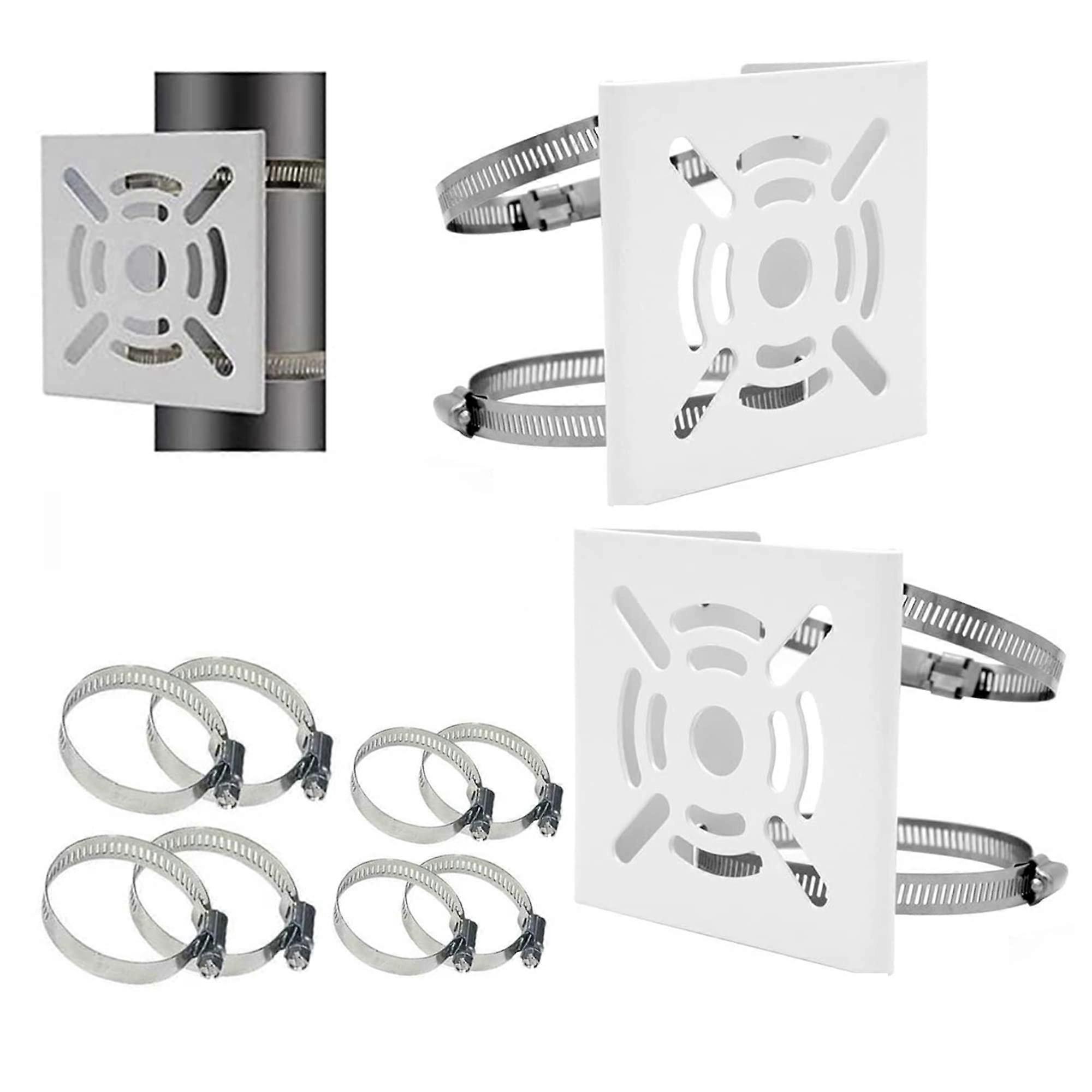 2Pack Universal CCTV Camera Pole Mount Bracket with 8 Loops for PTZ Dome Security Cameras
