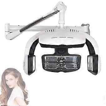 Secador de pelo infrarrojo profesional de pared con brazo giratorio de 360° y calentamiento rápido para salones de belleza.