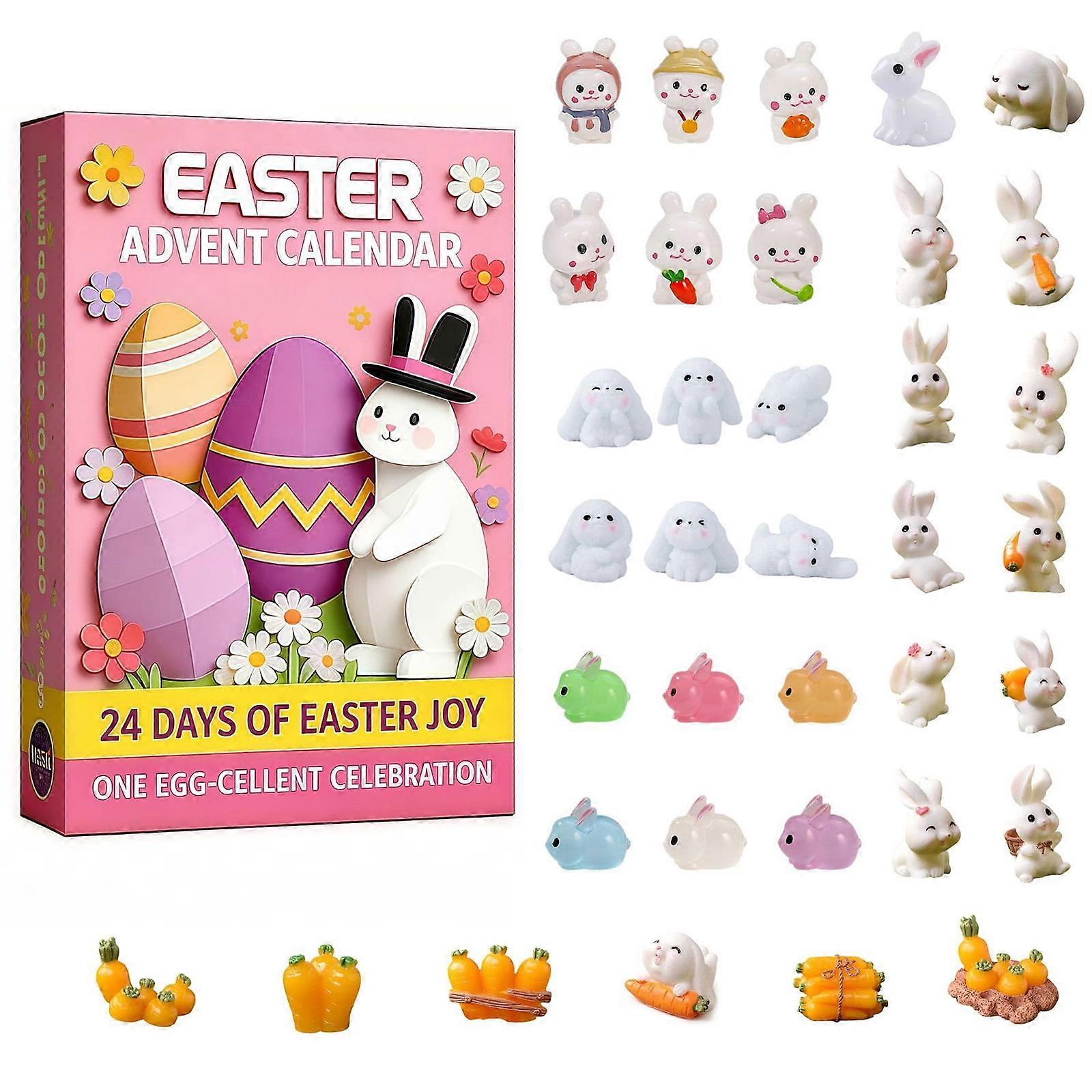 Springtime Scene Prop 24 Day Easter Bunny Count Down Calendar