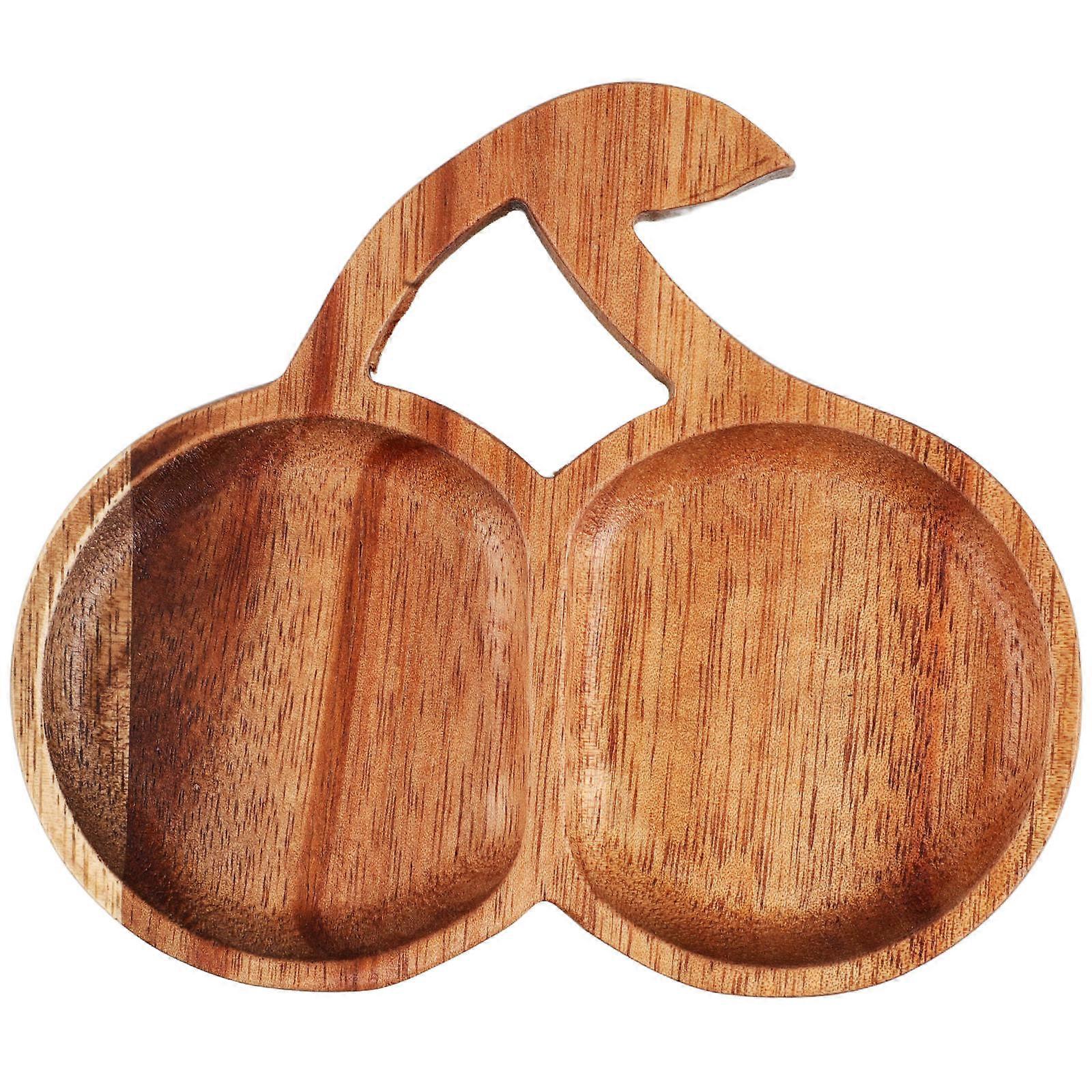 Cherry Shape Wood Serving Tray for Kitchen with Multifunctional Use