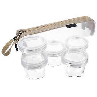 White Spice Jars Set for Storage Camping Portable Seasoning Bottles 1Set