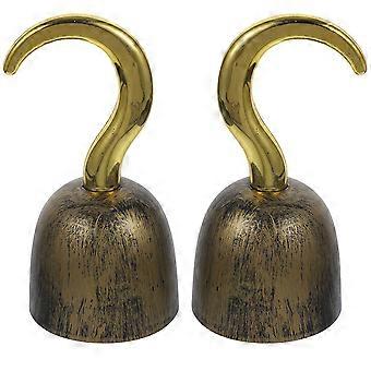 Pirate Props Dress Up Pirate Hook Halloween Party Accessory 7.5×3.5×3.5in 2Set