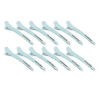 12 Stück blauer Haarschnitt Haarschnitt Styling Schnitt Clip ABS Bequeme Frisur Positionierungsklemme für Salon