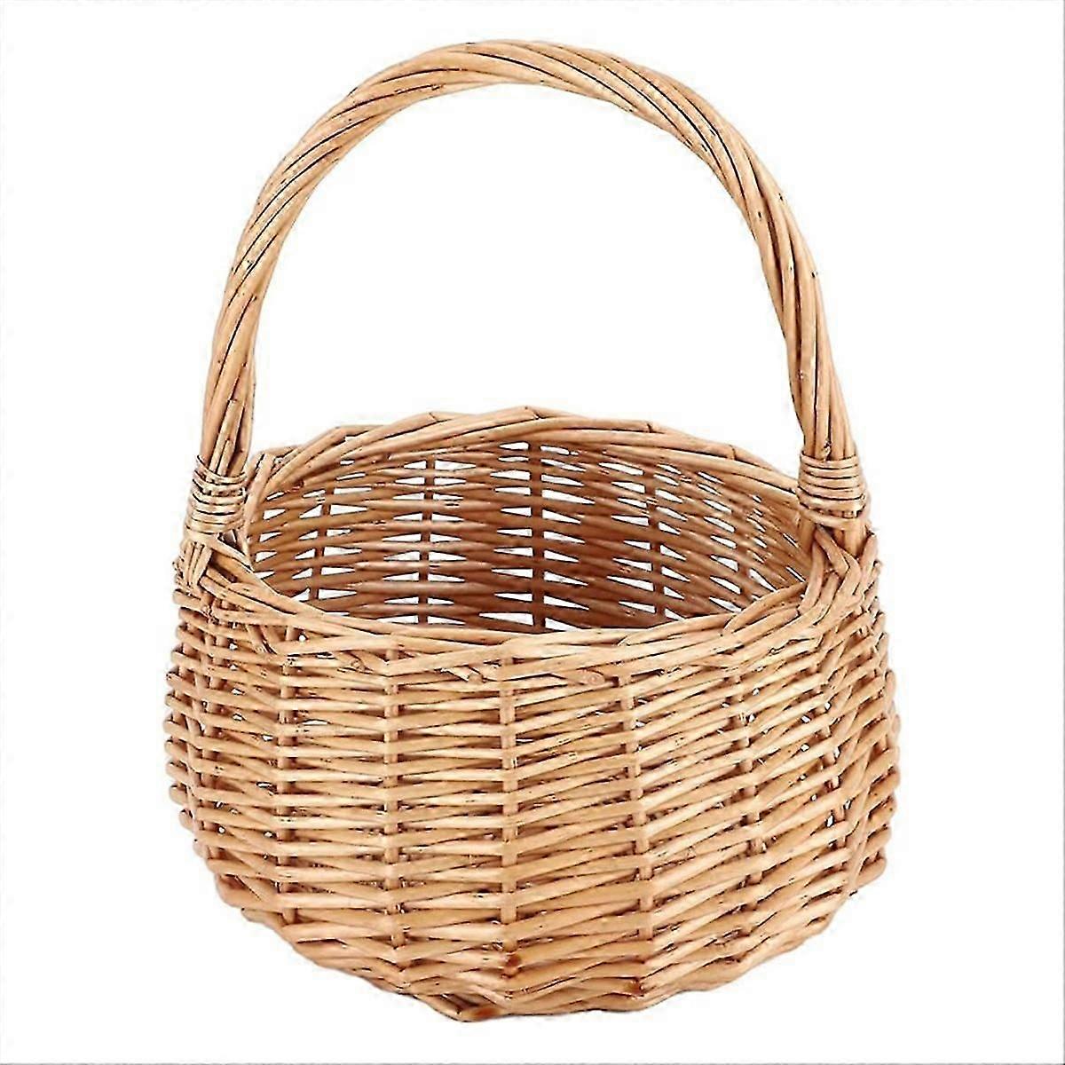 Wicker Picknickkorb mit Griff, Weide Blumenmädchen Korb