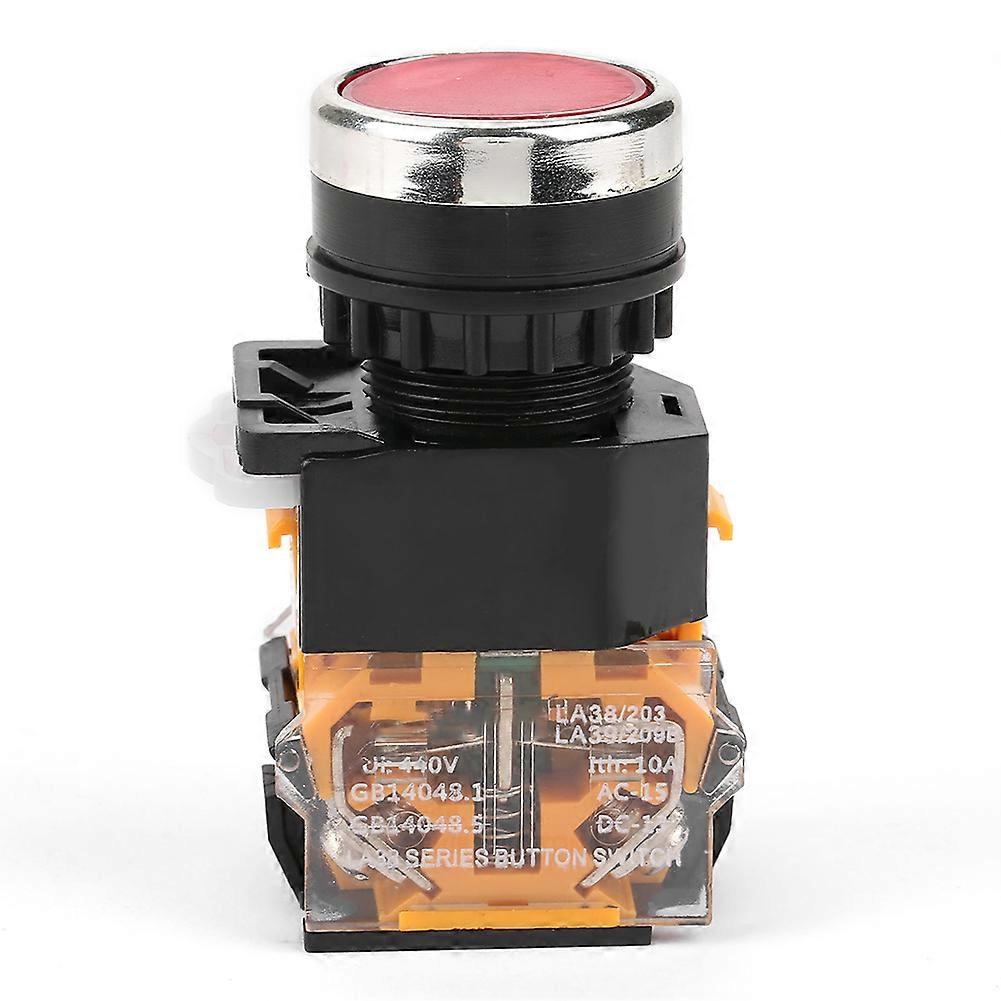 Self Locking Flat Head Red Push Button Switch LA38-11BNZS(LA38-11S)
