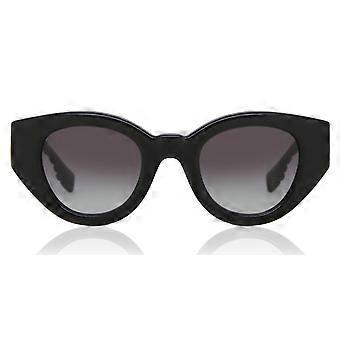Burberry BE4390 MEADOW 30018G Vollrand-Sonnenbrille für Damen, oval, schwarz, UV3 Original