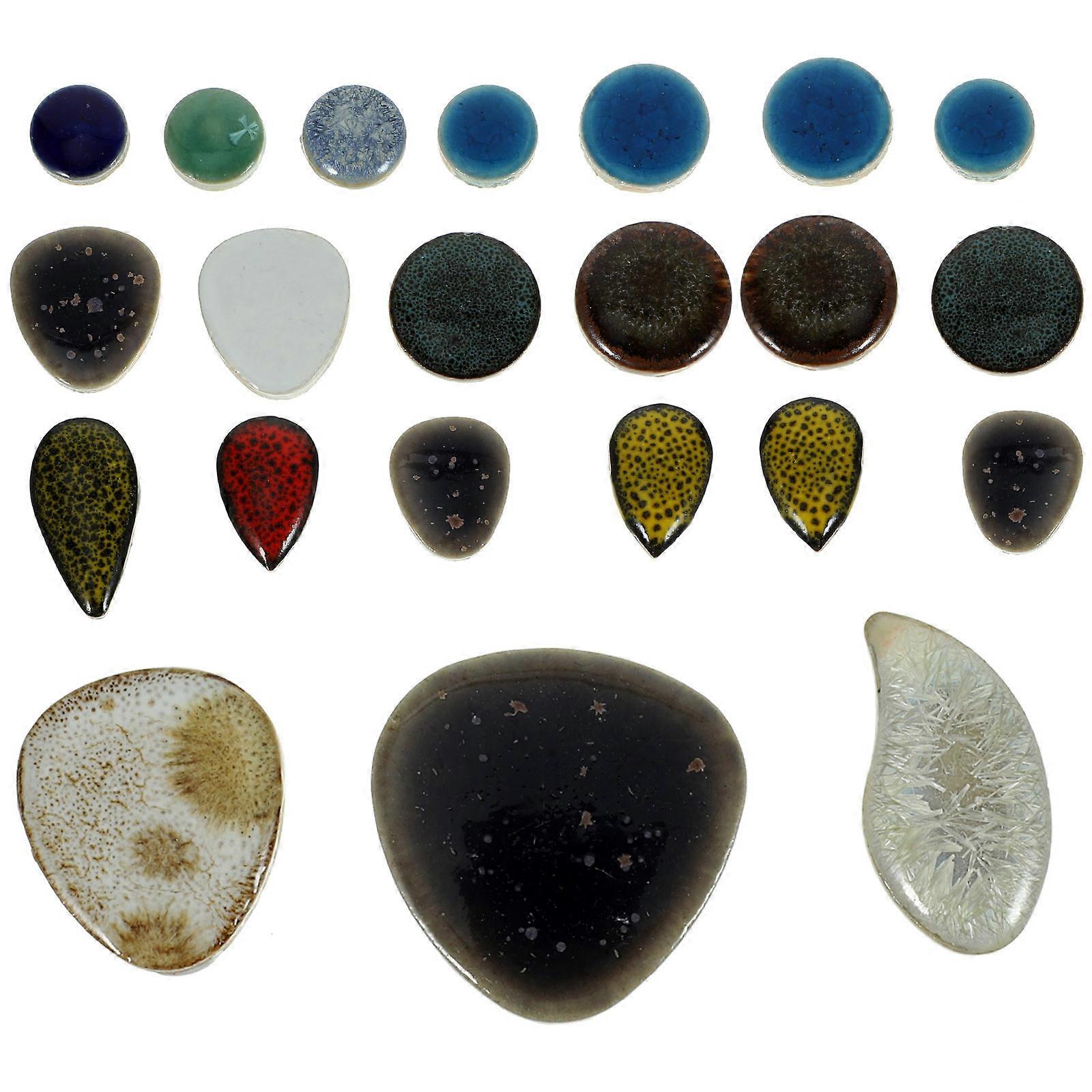 Assorted Color Ceramic Tiles for Decoration 1Pack Mosaic Tiles Irregular Shape