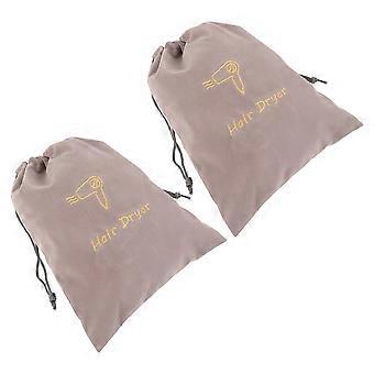 Blow Dryer Bag Portable Fabric Hair Dryer Storage Bag 2Pcs for Home Use