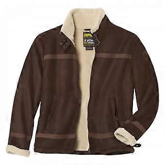 Atlas For Men Mens Faux Suede Sherpa Lined Jacket