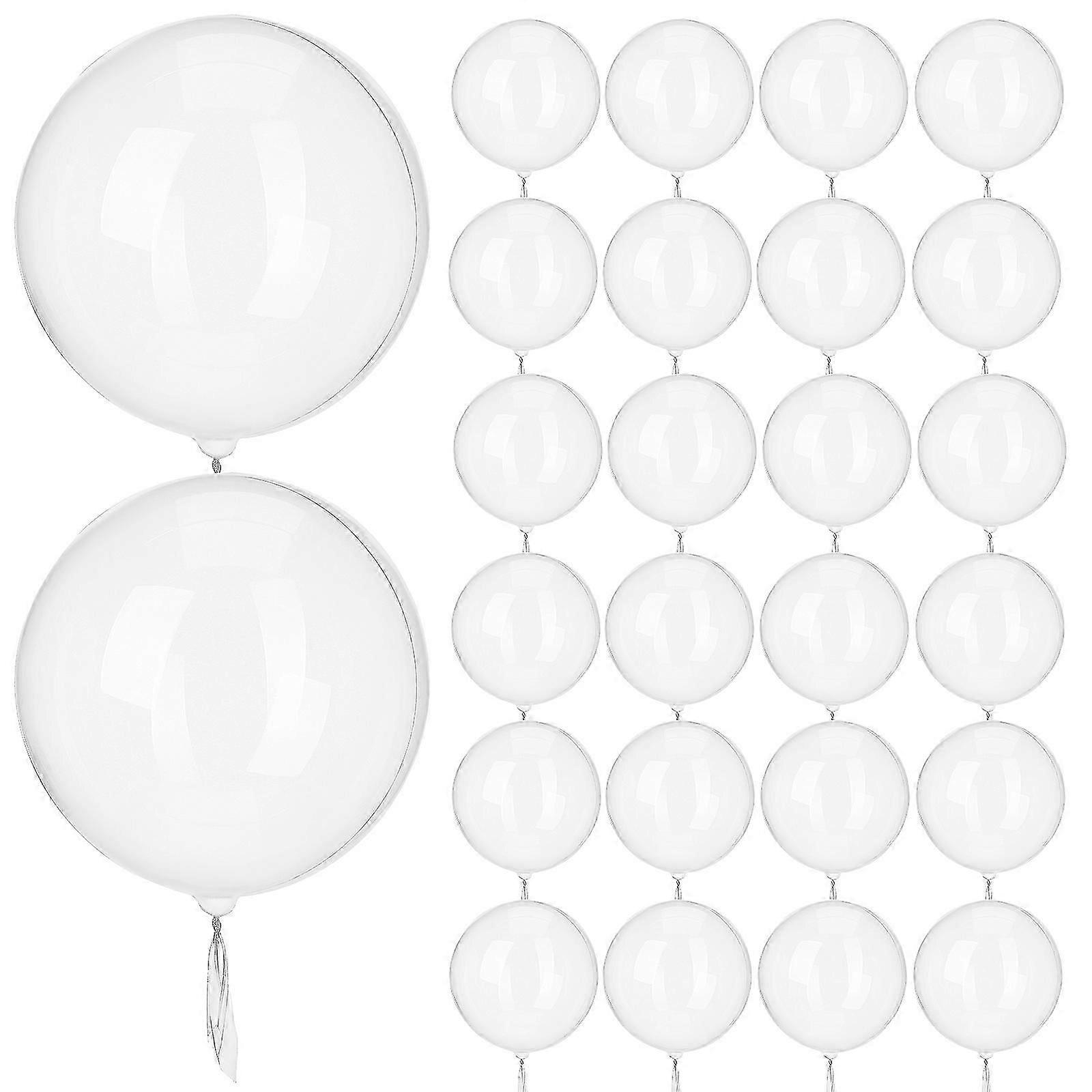 100Pcs Clear Transparent Bobo Balloons for Decor TPU Material