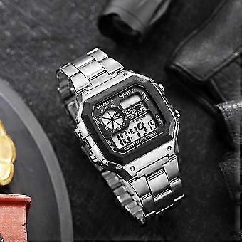 Modische, multifunktionale LED-Armbanduhr aus Aluminiumlegierung mit Alarmfunktion und Timer in 4 Farben
