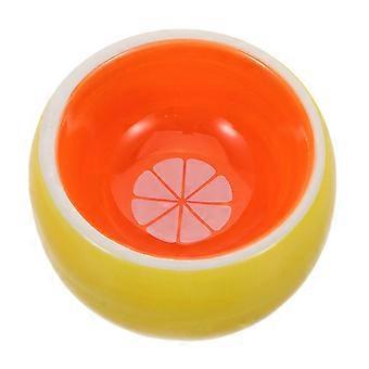Bol de nourriture pour hamster : Bol d’eau design orange Plat d’alimentation en céramique pour petit animal pour gerbille furet hérisson chinchilla perroquets