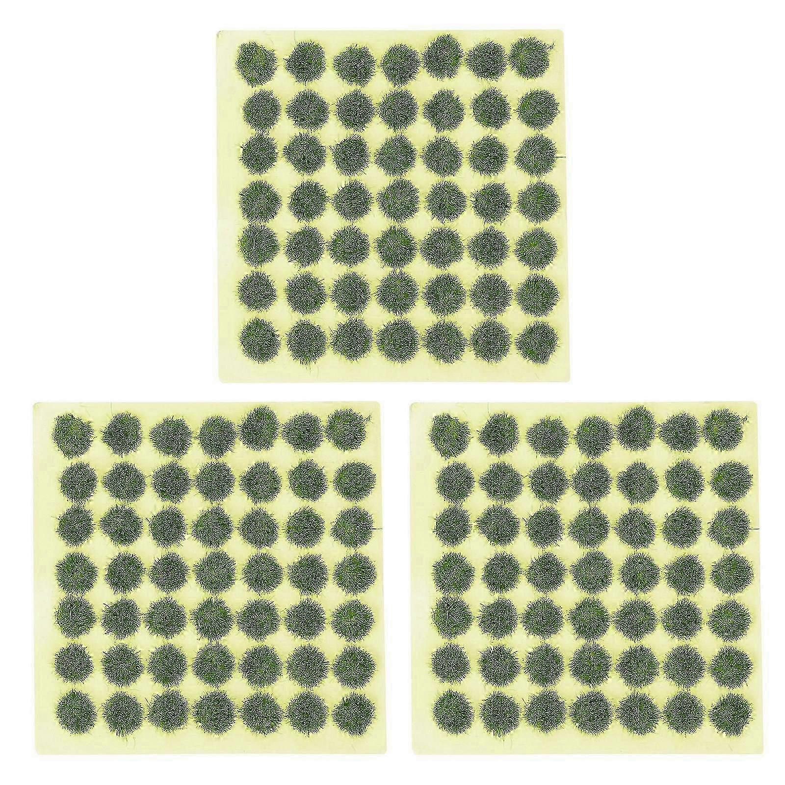 Model Grass Tuft Plastic Miniature Grass Cluster for Decor 3 Boxes
