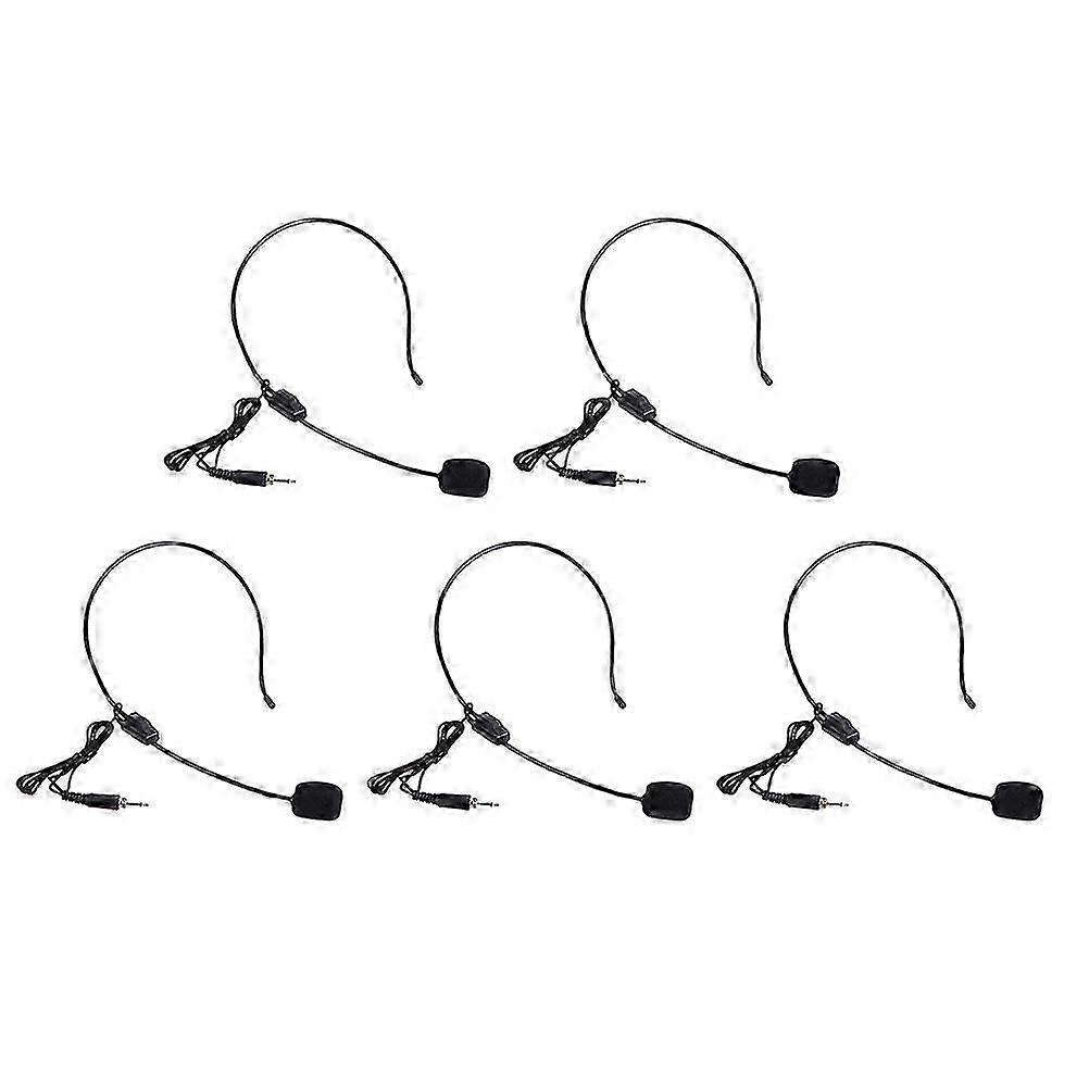 Flexible Threaded Microphone Head Mount Mic for Teacher 5Pcs Wired Set