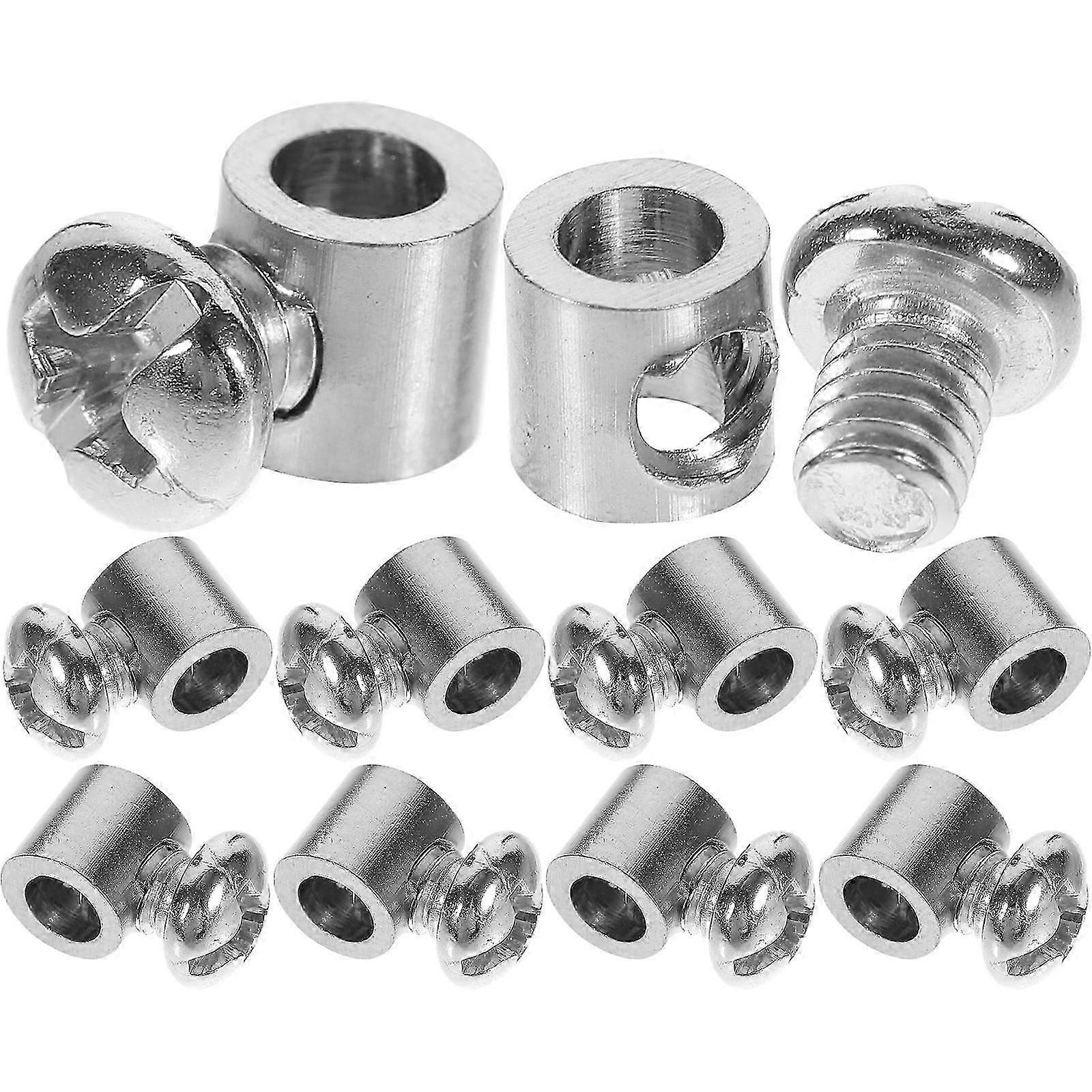 Wire Rope Cable Clamp Fastener 10Pcs Silver