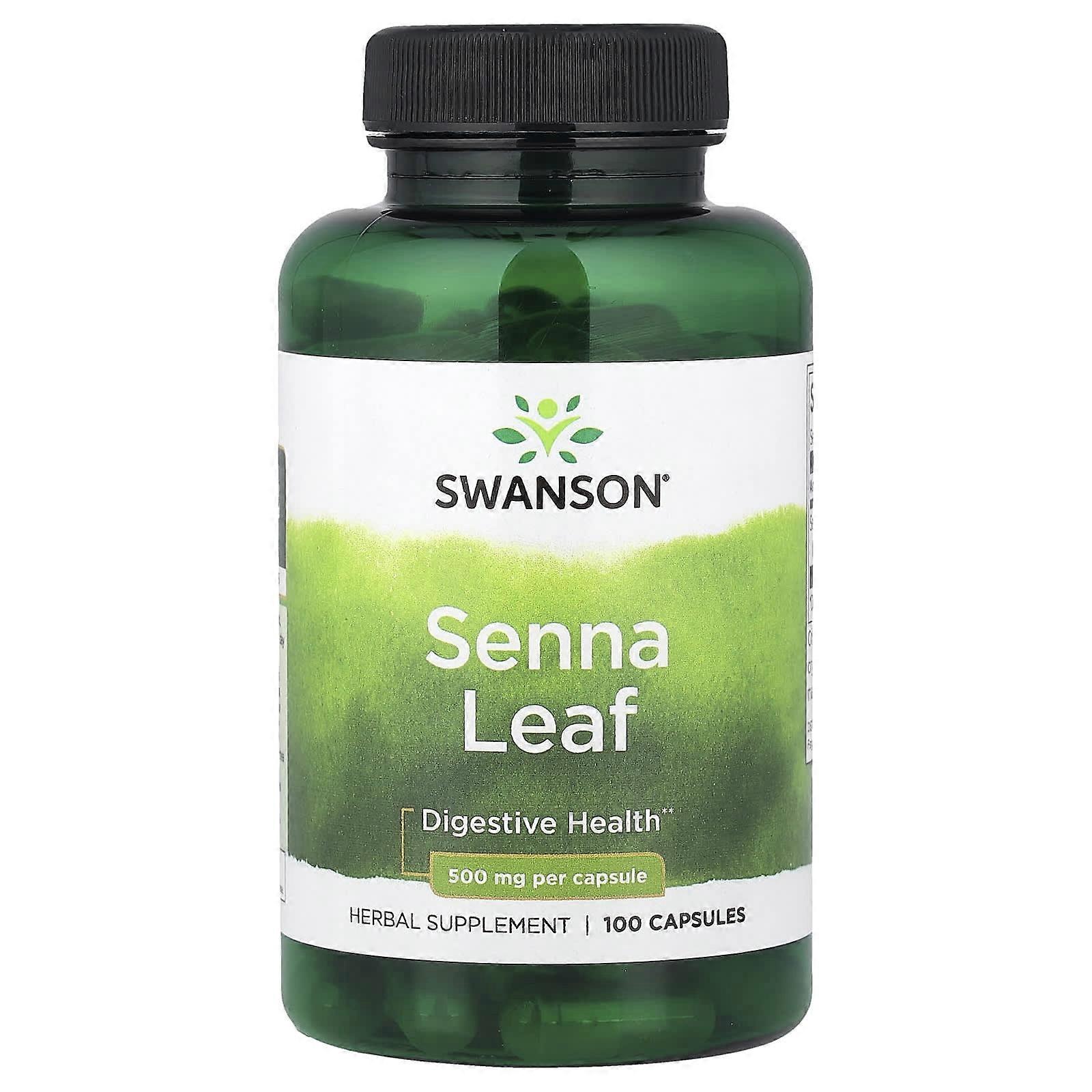 Swanson, Senna Leaf, 500 mg, 100 Capsules, 3-Pack