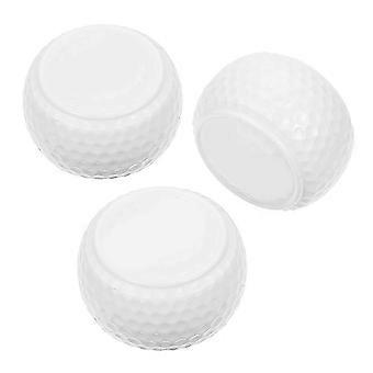 Flat Golf Ball for Putting Training White Soft Rubber 3Pcs Set