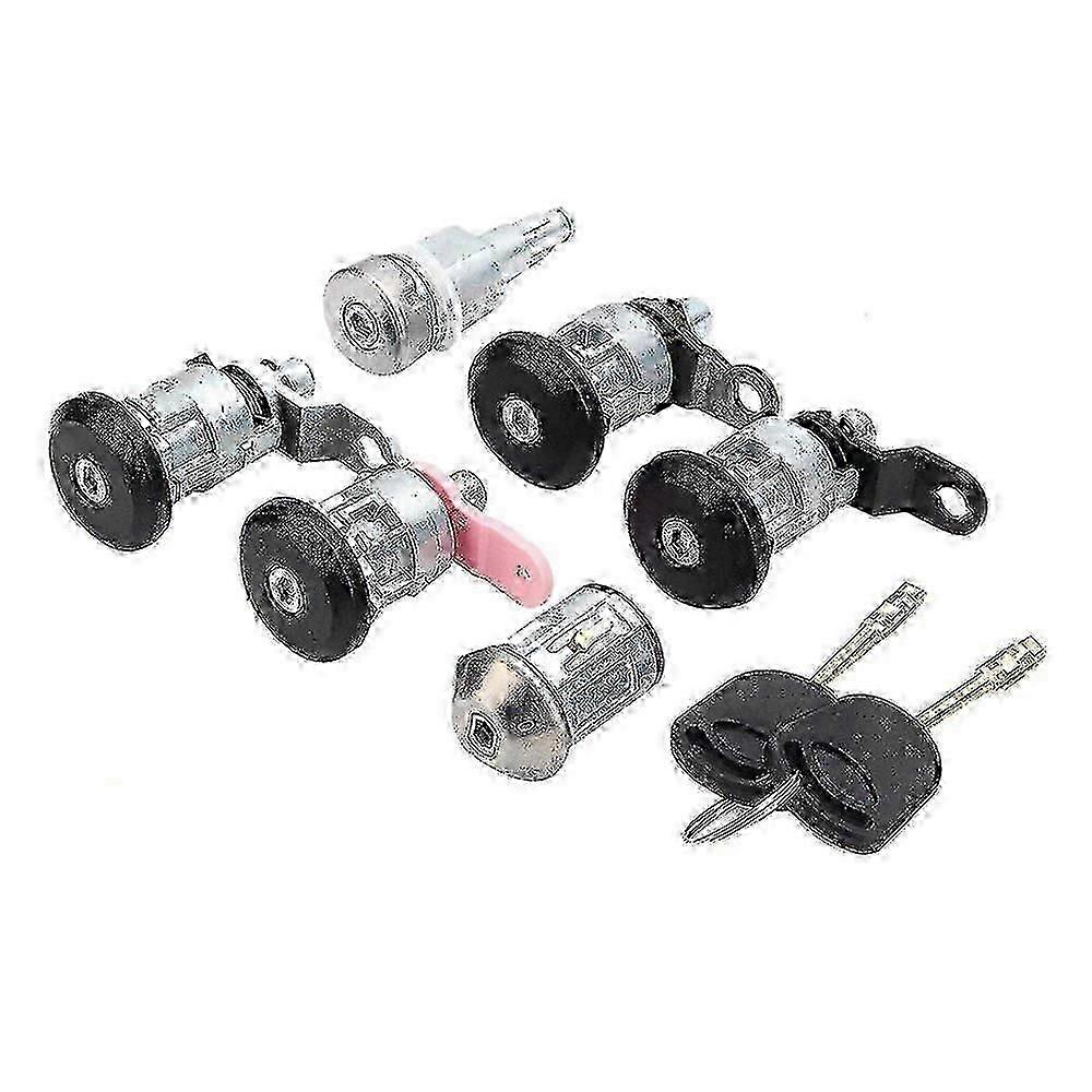 6Pcs Ignition Lock Set with 2 Keys compatible with compatible withd Transit Mk5 1994-2000