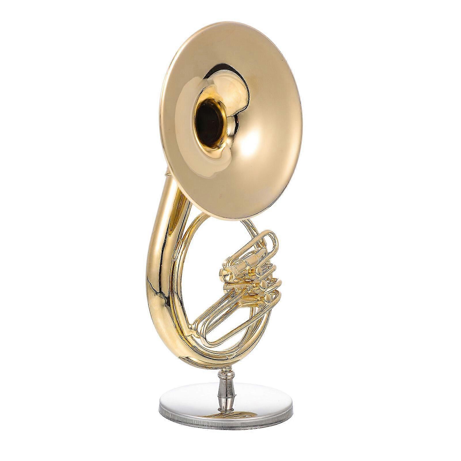 1 Set Desktop Sousaphone Model Exquisite Instrument Model Mini Sousaphone Model