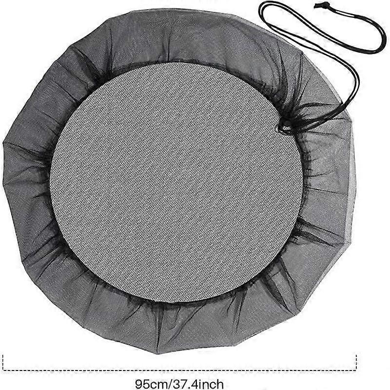 2 Pcs Rain Barrel Net Adjustable Protective Net Rain Barrel Mesh Covers with Drawstring