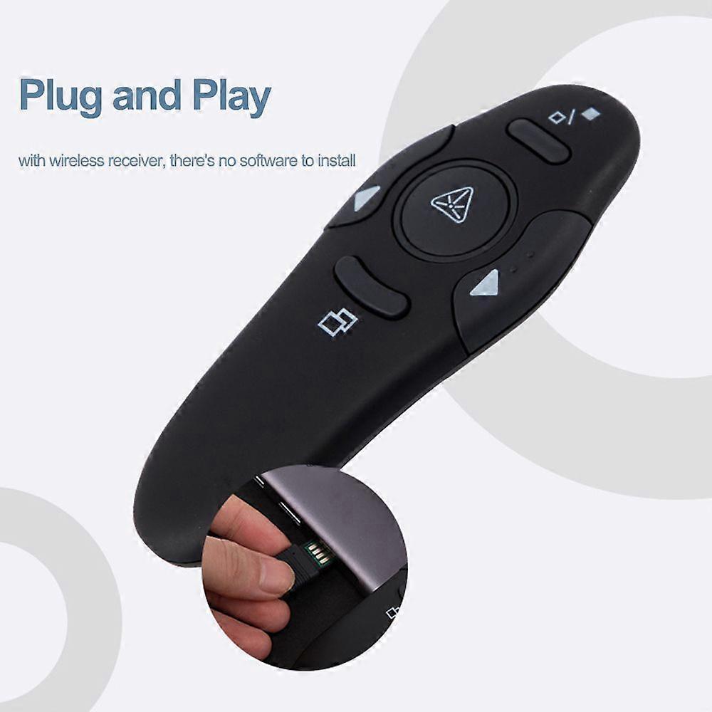 2.4G Wireless Red Presenter Pointers Pen Pointers Remote Control USB Receiver for PPT Powerpoint Presentation Teaching
