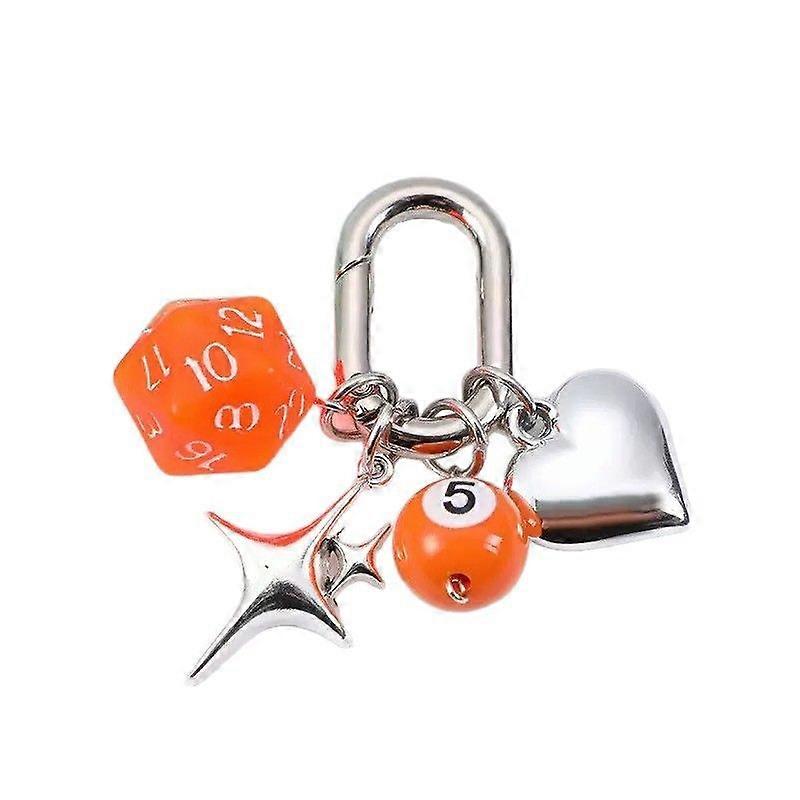 irregular dice keychain