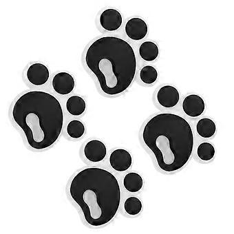 Snowboard Anti-Slip Cushion Black Silicone Grip Pads for Sports 4Pcs