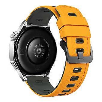 22 mm dobbeltfarvet tekstureret silikonebånd til Garmin Forerunner 570 47 mm/Forerunner 970/265/255 flad urrem
