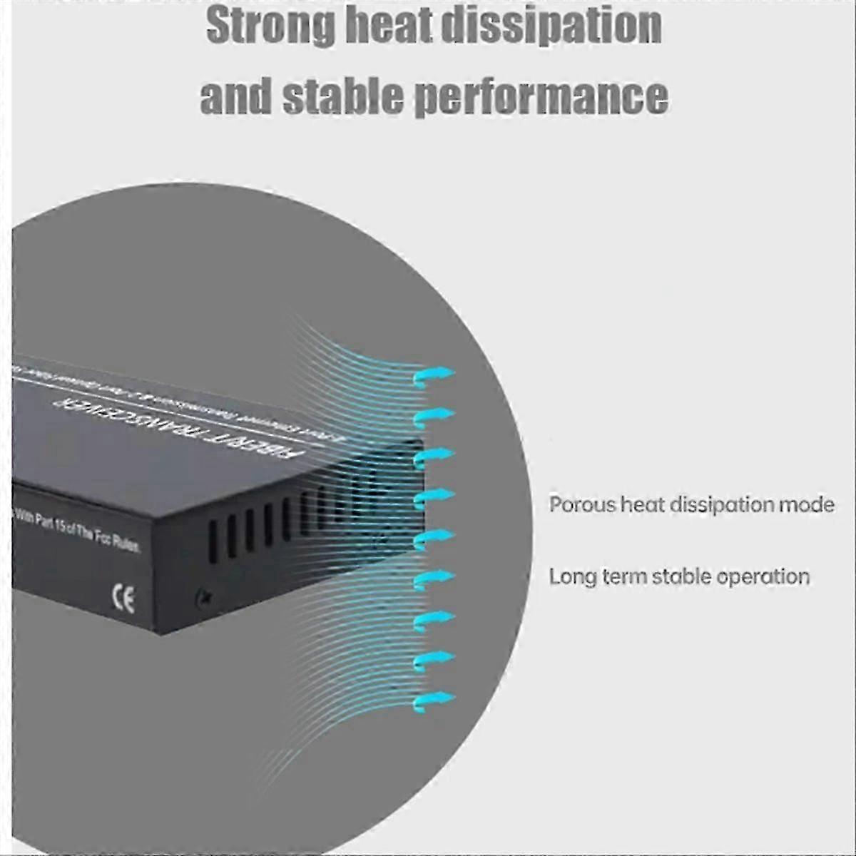 Gigabit Ethernet Glasfaser Switch SC Singlemode EU Stecker