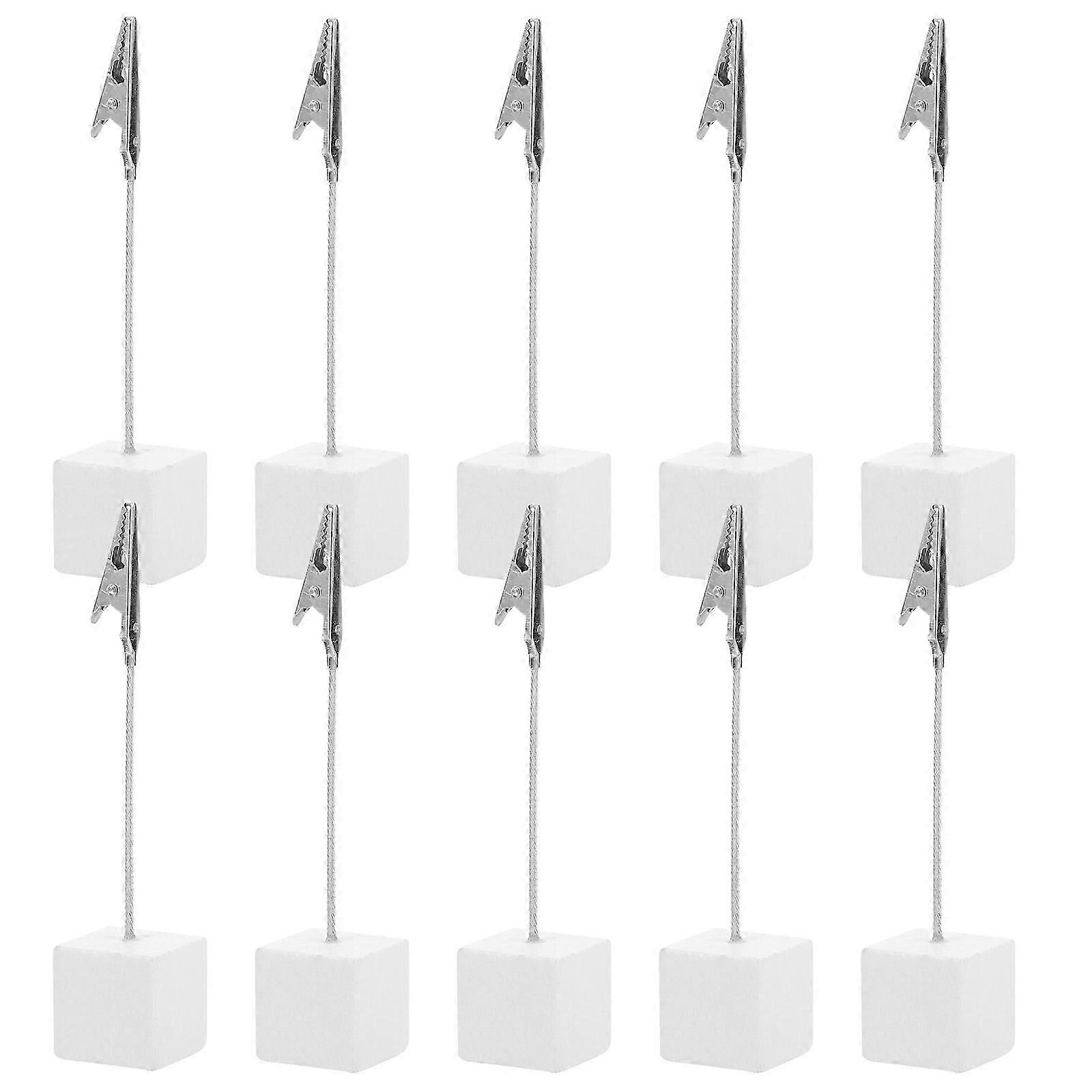 Note Base Paper Holder for Memo Clipping 10Pcs Silver