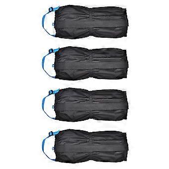 Black Waterproof Gaiters Outdoor Hiking Protective Gaiters 2Pairs Nylon