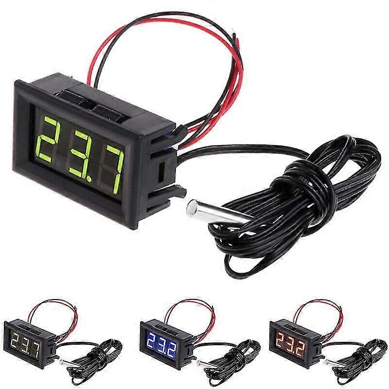 2/4pack Digital Lcd Thermometer Temperature Meter With Waterproof Sensor Probe Fridge