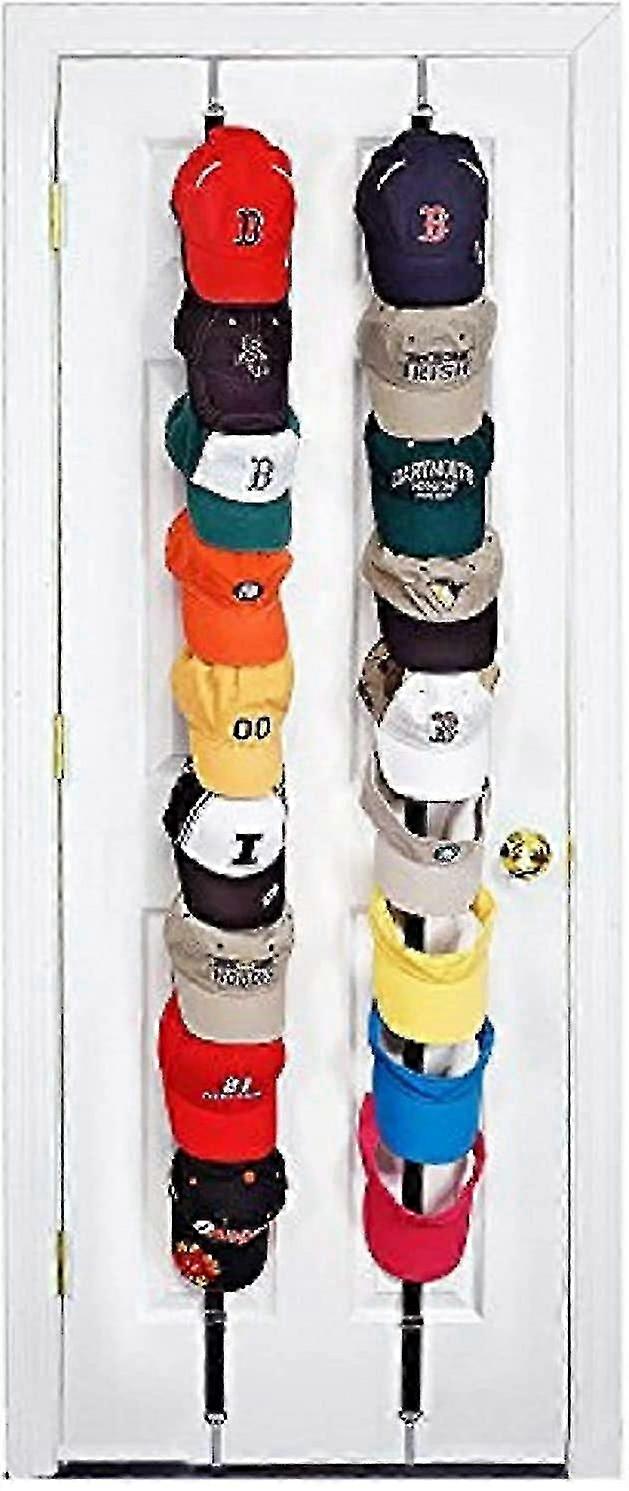 Door & Wall Mounted Hat Rack Baseball Cap Holder Organizer,2 Pack