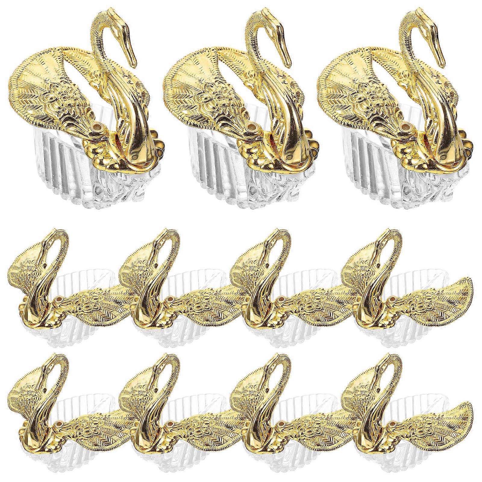 Swan Pattern Candy Box Plastic Container for Party 12Pcs