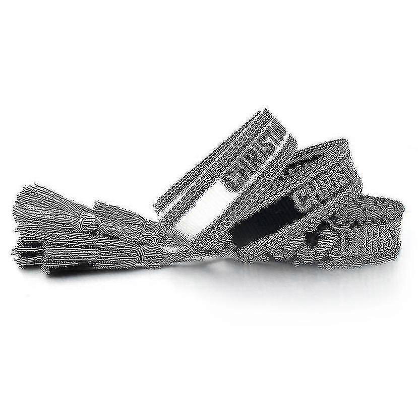 Pulsera trenzada a mano ajustable con flecos