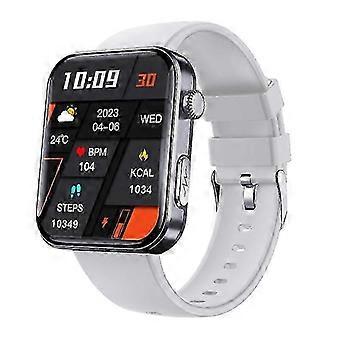 Smartwatch 2,1-tommer Retina HD, Bluetooth-opkald, AI EKG & HRV, 100+ sportstilstande - Sort