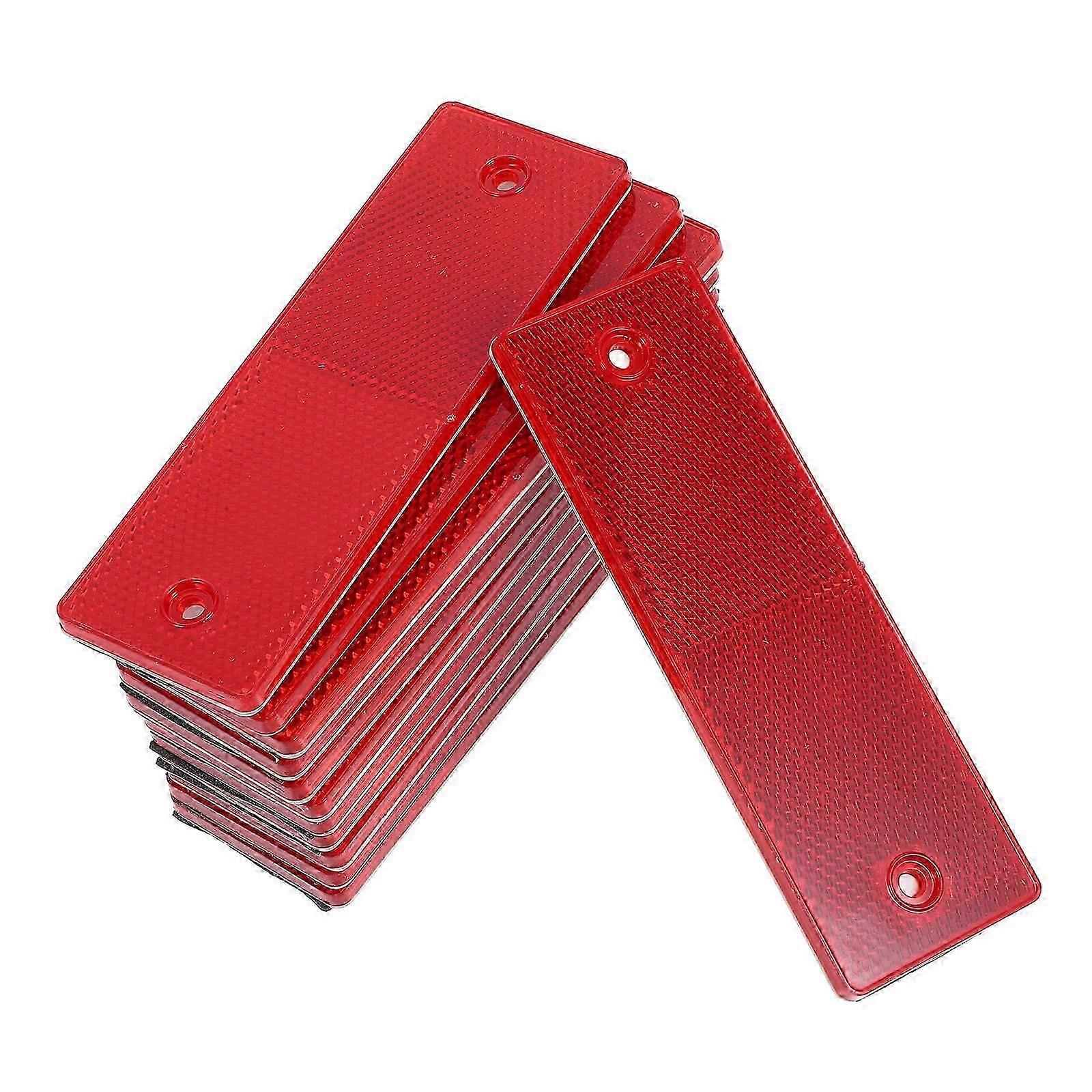 12pcs Trailer Reflectors Self Adhesive Reflectors Rectangular Vehicle Reflectors