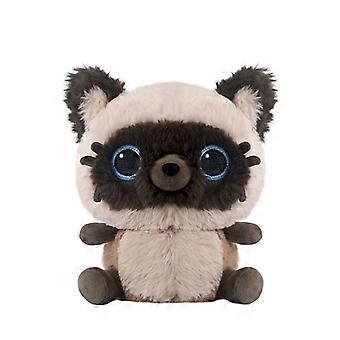 CoalBall Siamese Cat Stuffed Animal Plush Toy, Cute Sittingposture Bigeyed Doll For Display & Gift