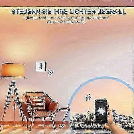 Dimmer, Percentage Function WiFi Light Dimmer with Timer Function, WLAN Voice Control Recessed Light Dimmer