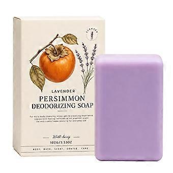 Persimmon Scented Bath Bar, Gentle Natural Skin Care Ingredient, Remove Body Odor For Daily Full Body Washing 100g