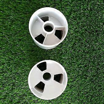 Übungslochbecher aus Kunststoff für das Putting Green – 10,7 cm Durchmesser, 8,1 cm Höhe, elfenbeinweißer Fahnenstangenhalter
