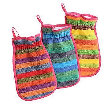 Exfoliating Washcloth Bath Gloves for Bathing 3Pcs Assorted