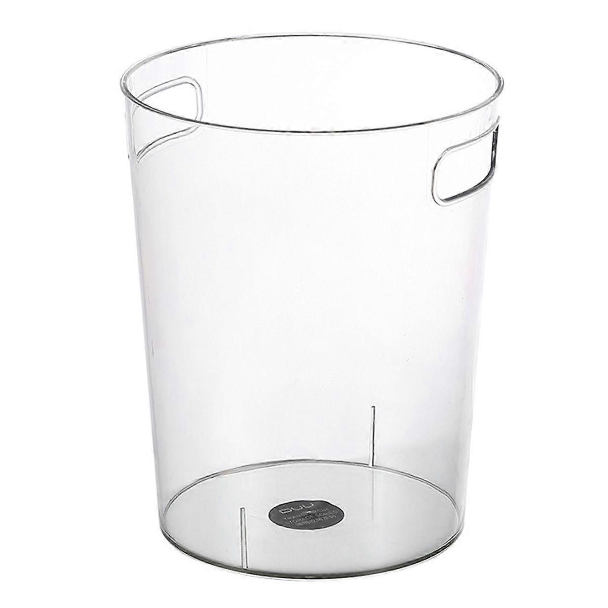Clear Round Portable Durable Waste Basket