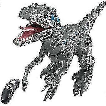 Electric Remote Control Walking Spray Velociraptor, Jurassic Quest Simulation Kids Dinosaur Play Gift Toy