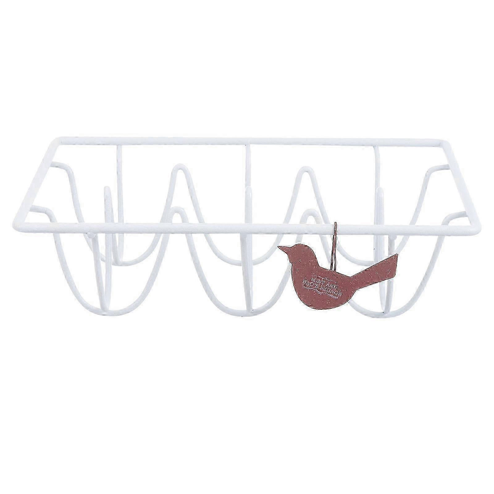 Iron Egg Rack - Space Saving Egg Holder compatible with Refrigerator, Cabinet, Table