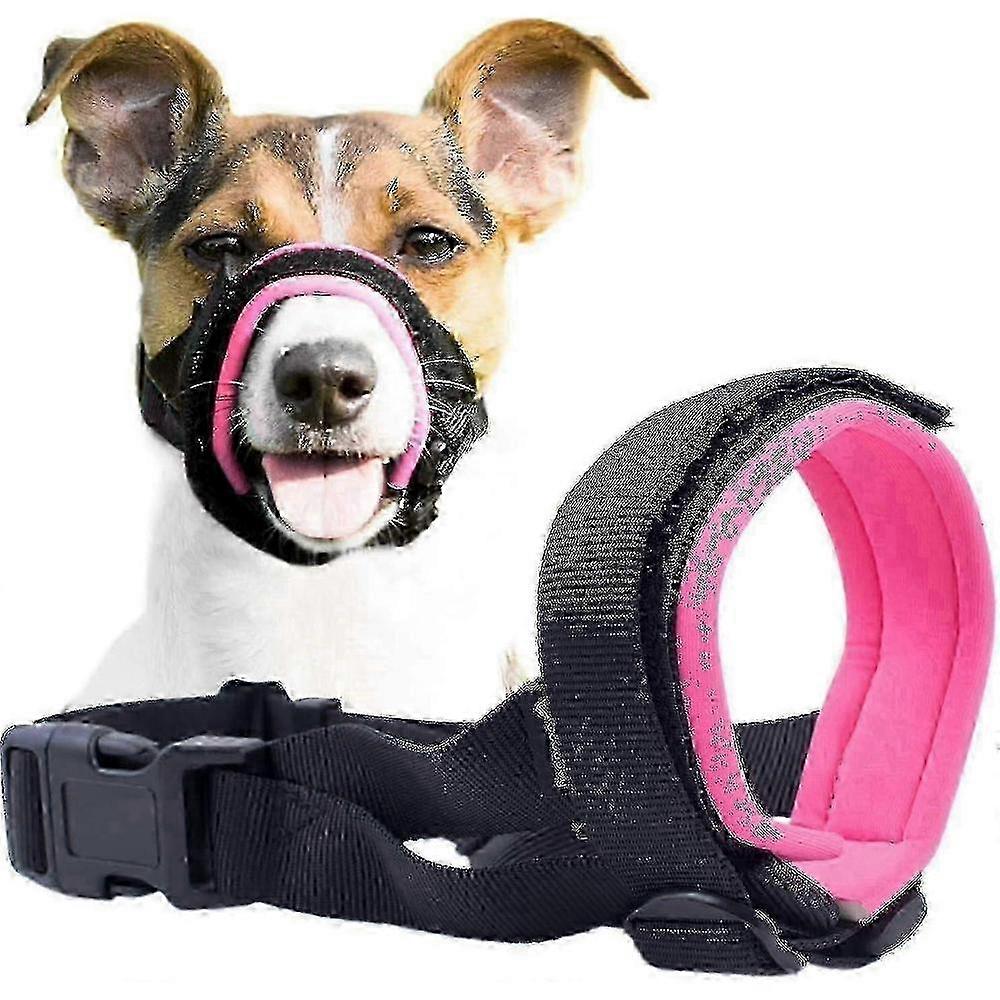 Soft Neoprene Dog Muzzle, Padded, Adjustable, Compatible with Small Medium Large Dogs, Medium Size